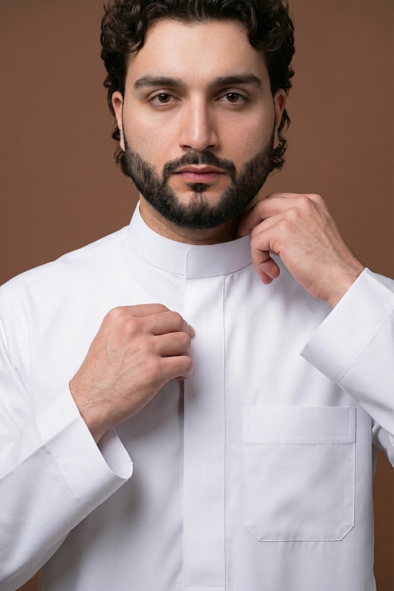 White Saudi Thobe - China Wool