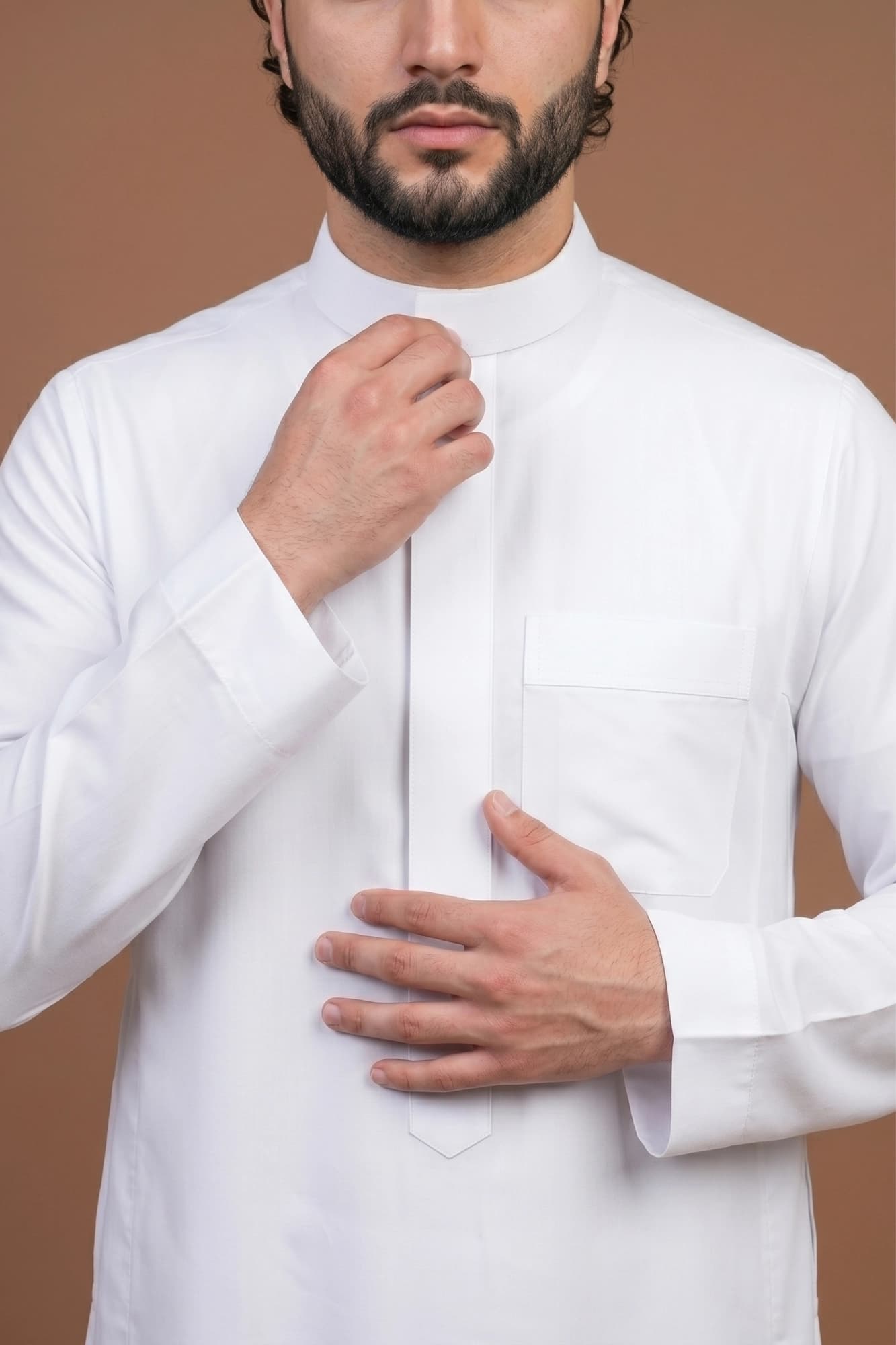 White Saudi Thobe - China Wool